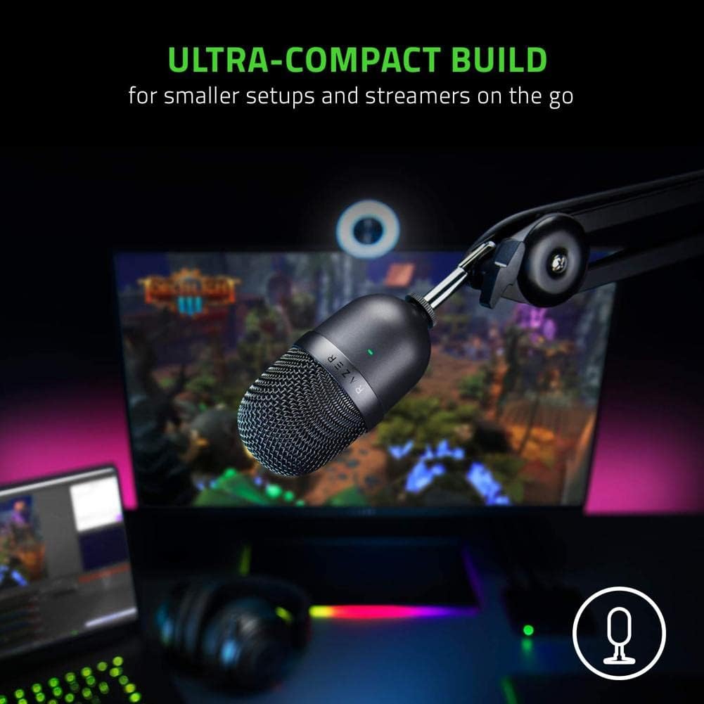Black USB Streaming Microphone with Supercardioid Pick-Up Pattern P258