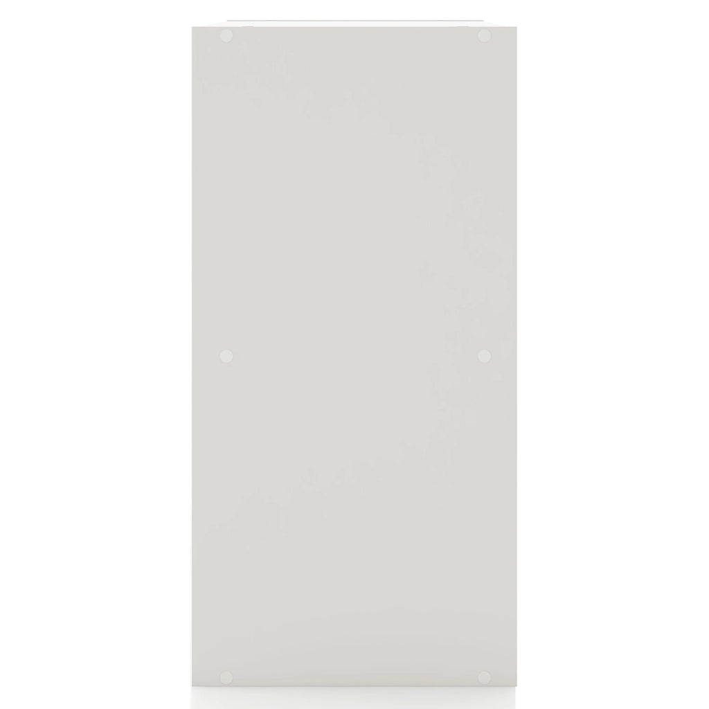 White 2-Tier Wood Bookcase T6942
