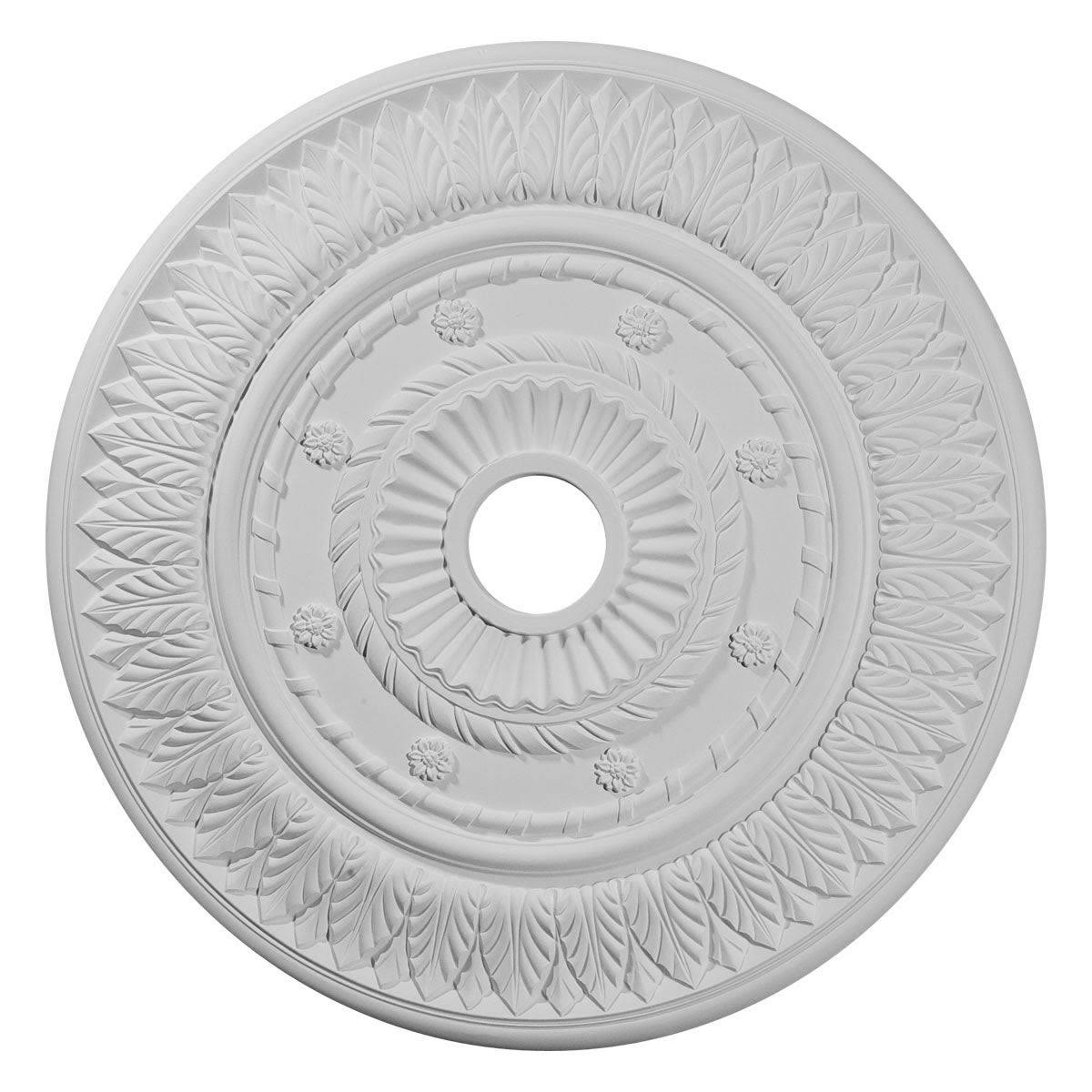 Gold Hand-Painted Leaf Ceiling Medallion W641