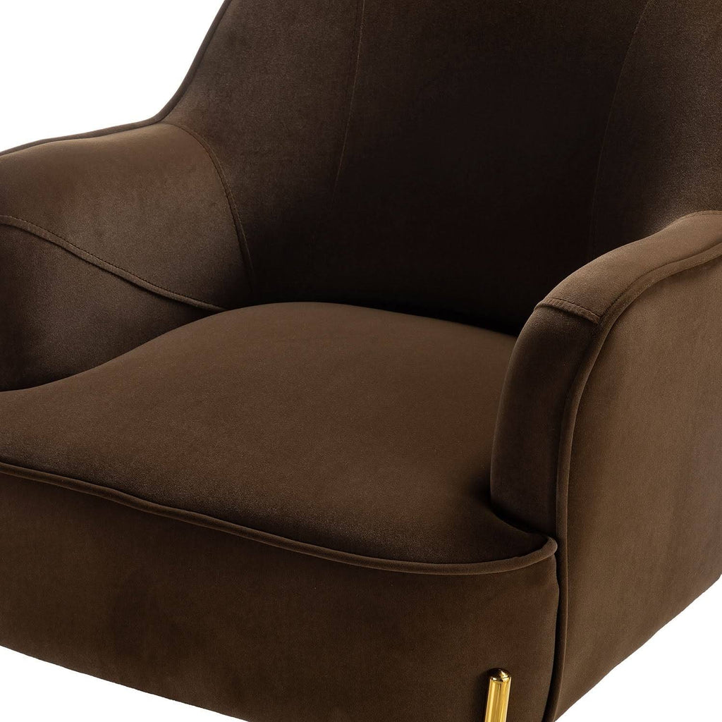 Teal Accent Chair with Gold Legs, Set of 2 K279