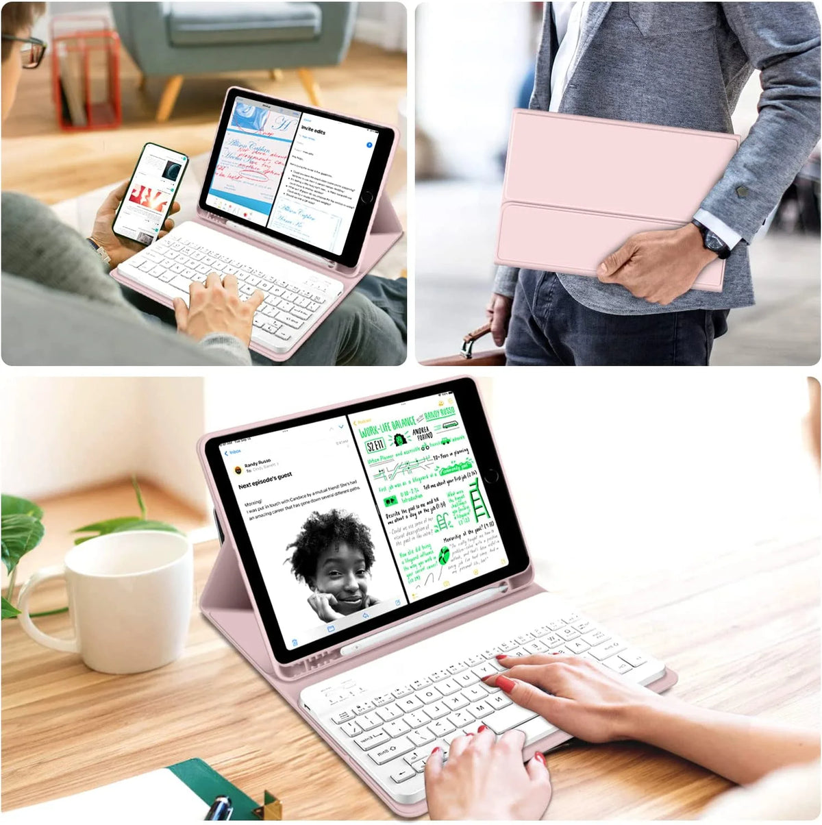 Keyboard Case with Pencil Holder for iPad 9.7 Inch P62660
