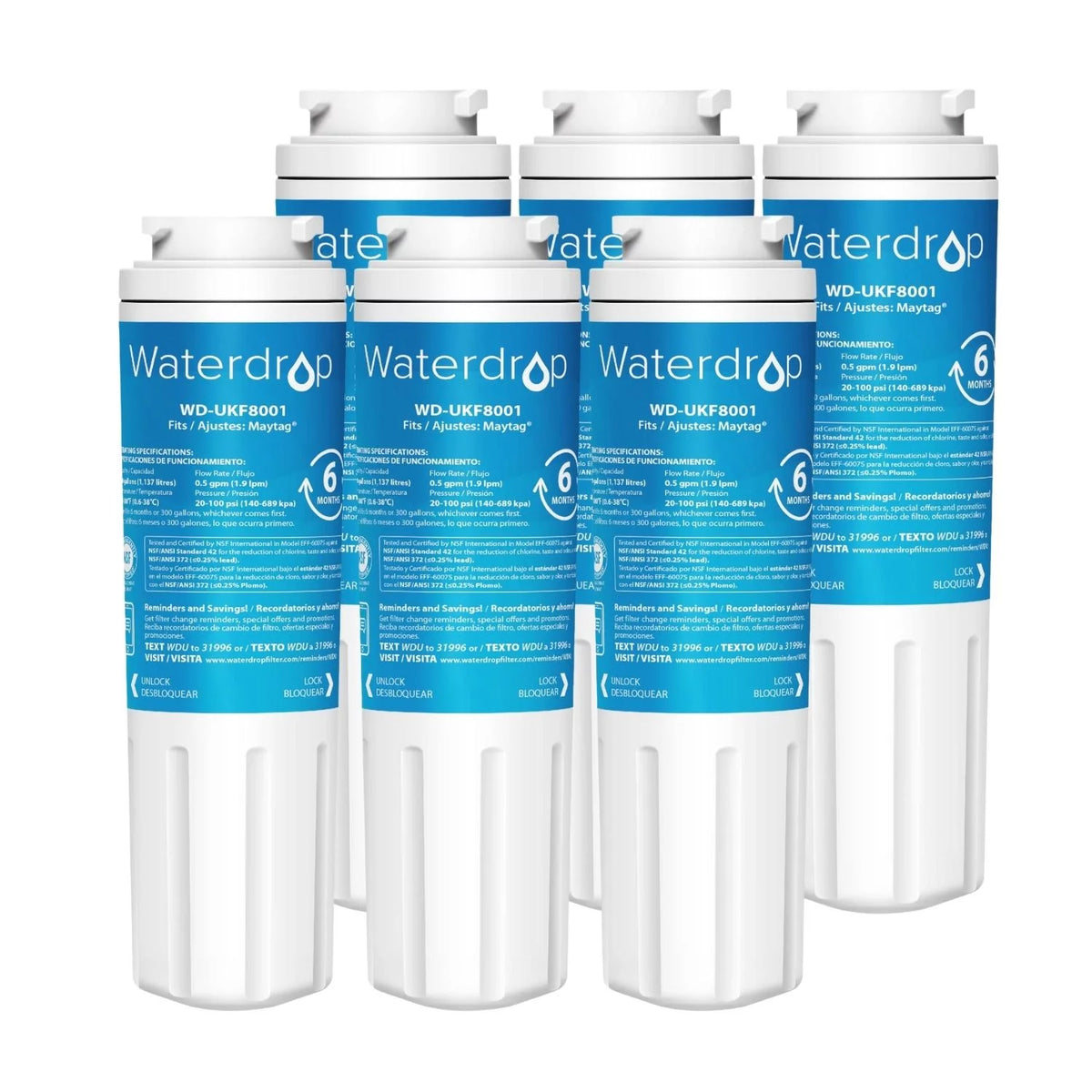 6 Pack Water Filter Replacement F9205