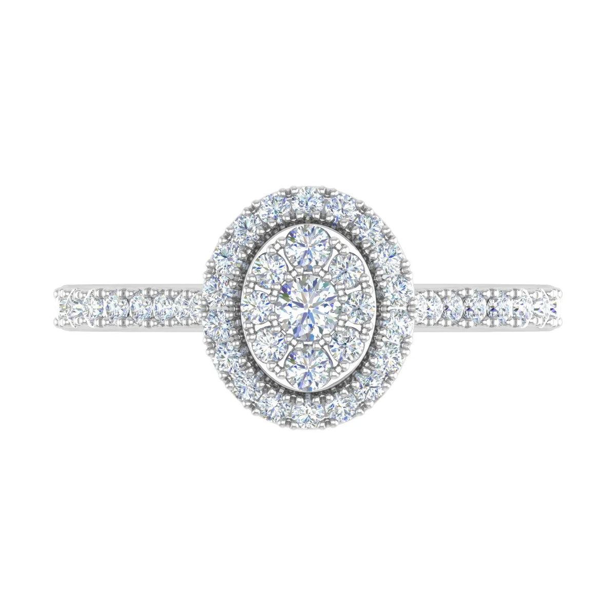 10K Yellow Gold Diamond Cluster Engagement Ring T551940