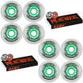 White 80mm 83A Inline Roller Hockey Wheels 8-Pack T864284