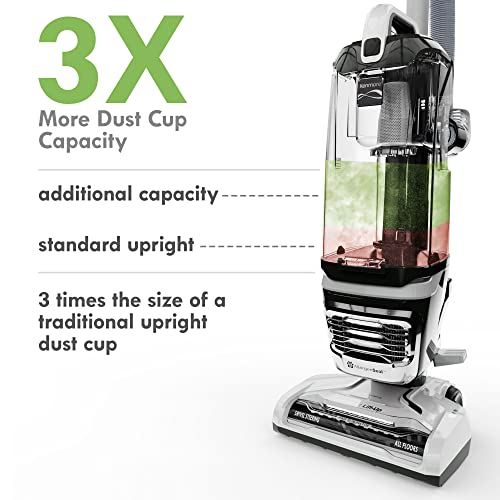 Bagless Upright Vacuum with 4 Height Adjustment, Blue U522335
