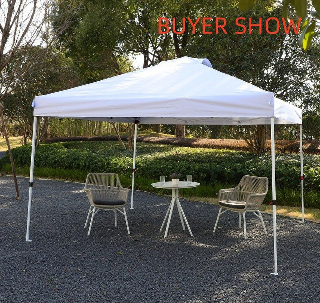 Grey 10x10ft Pop Up Outdoor Canopy Tent with Wheeled Carrying Bag X380