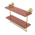 2 Piece Solid Wood Tiered Shelf with Towel Bar S94869