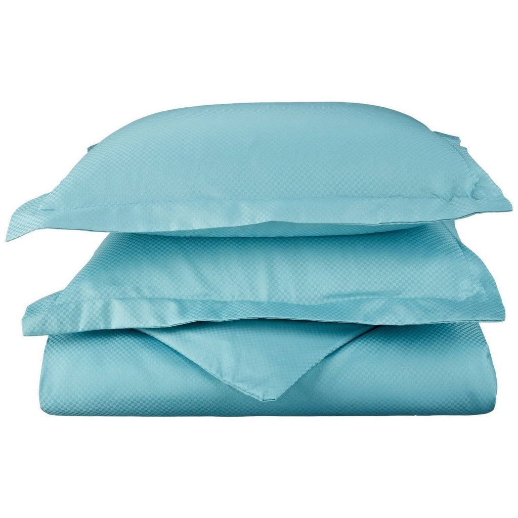 King Teal Cotton Blend Duvet Cover Set C161
