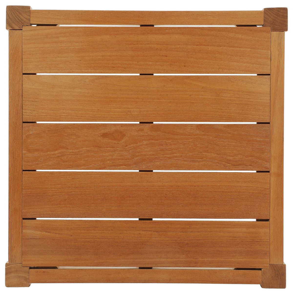 Contemporary Modern Urban Outdoor Patio Side Table, Wood, Natural A996