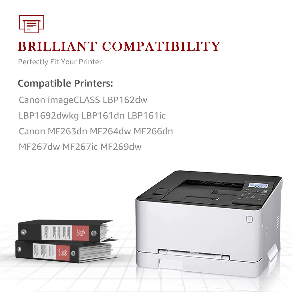 Compatible Toner for Canon 051 Printer, Black, 2-Pack L737