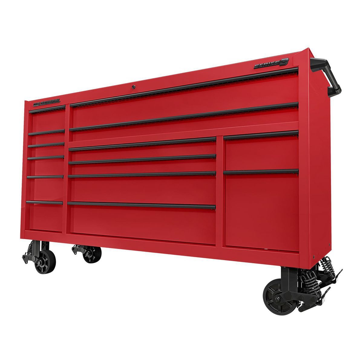 72 in. x 22 in. Slate Gray Triple-Bank Roll Cab R18437