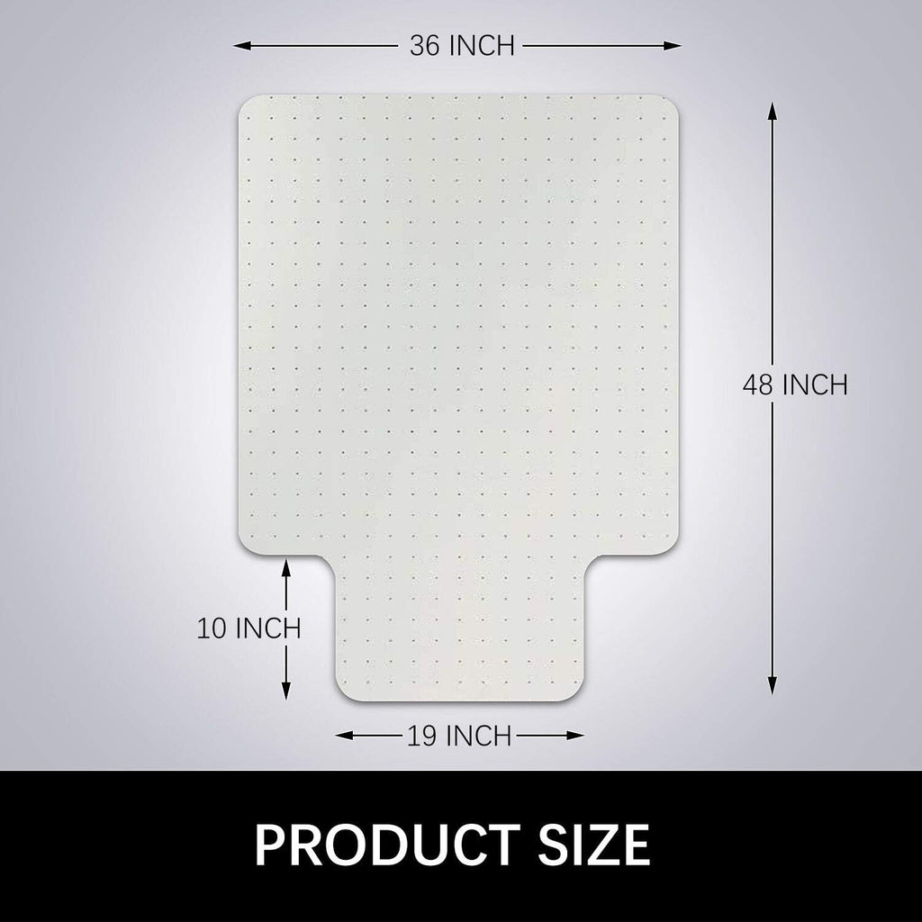 Transparent 30 X 48 with Lip Chair Mat for Carpets Y651831