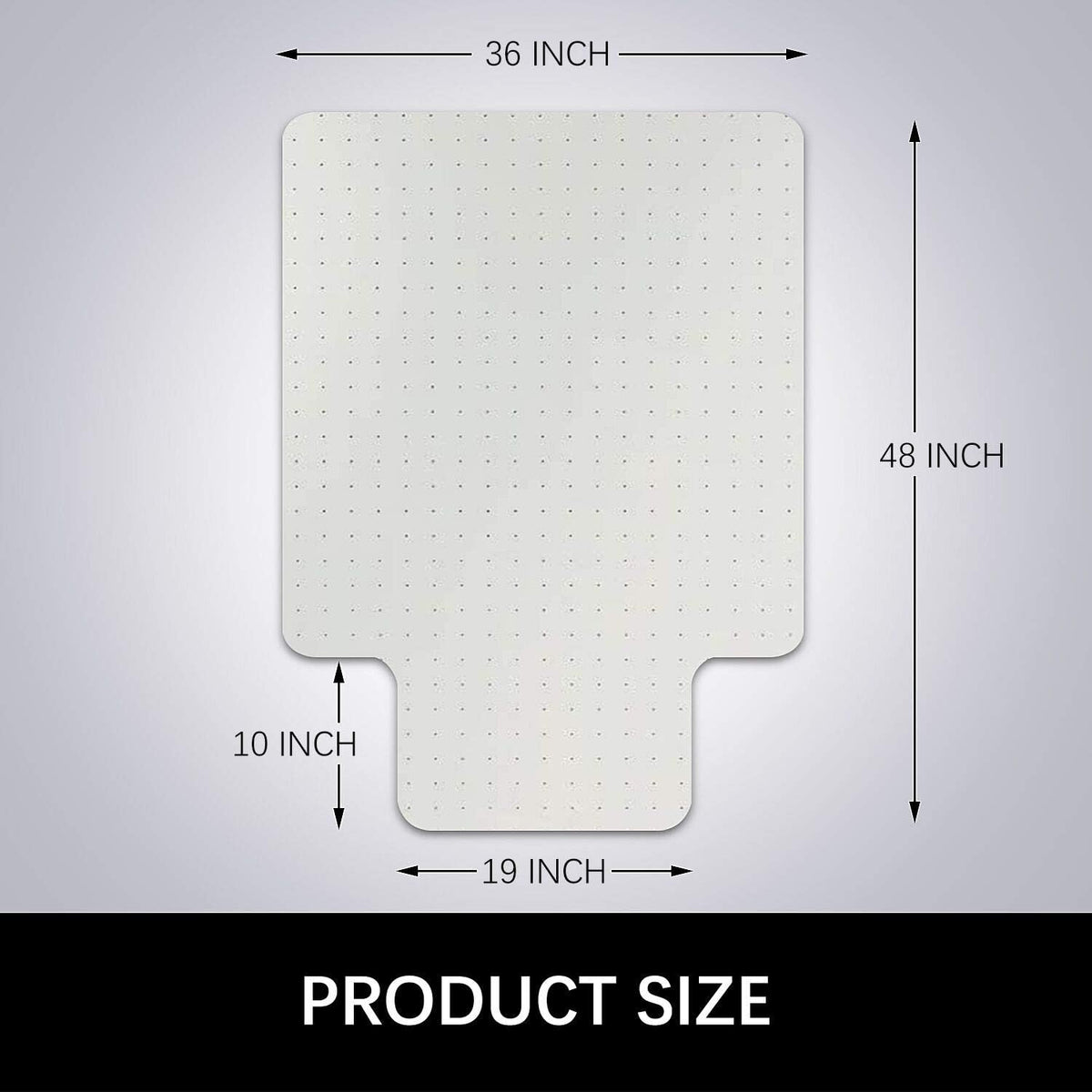 Transparent 30 X 48 with Lip Chair Mat for Carpets Y651831