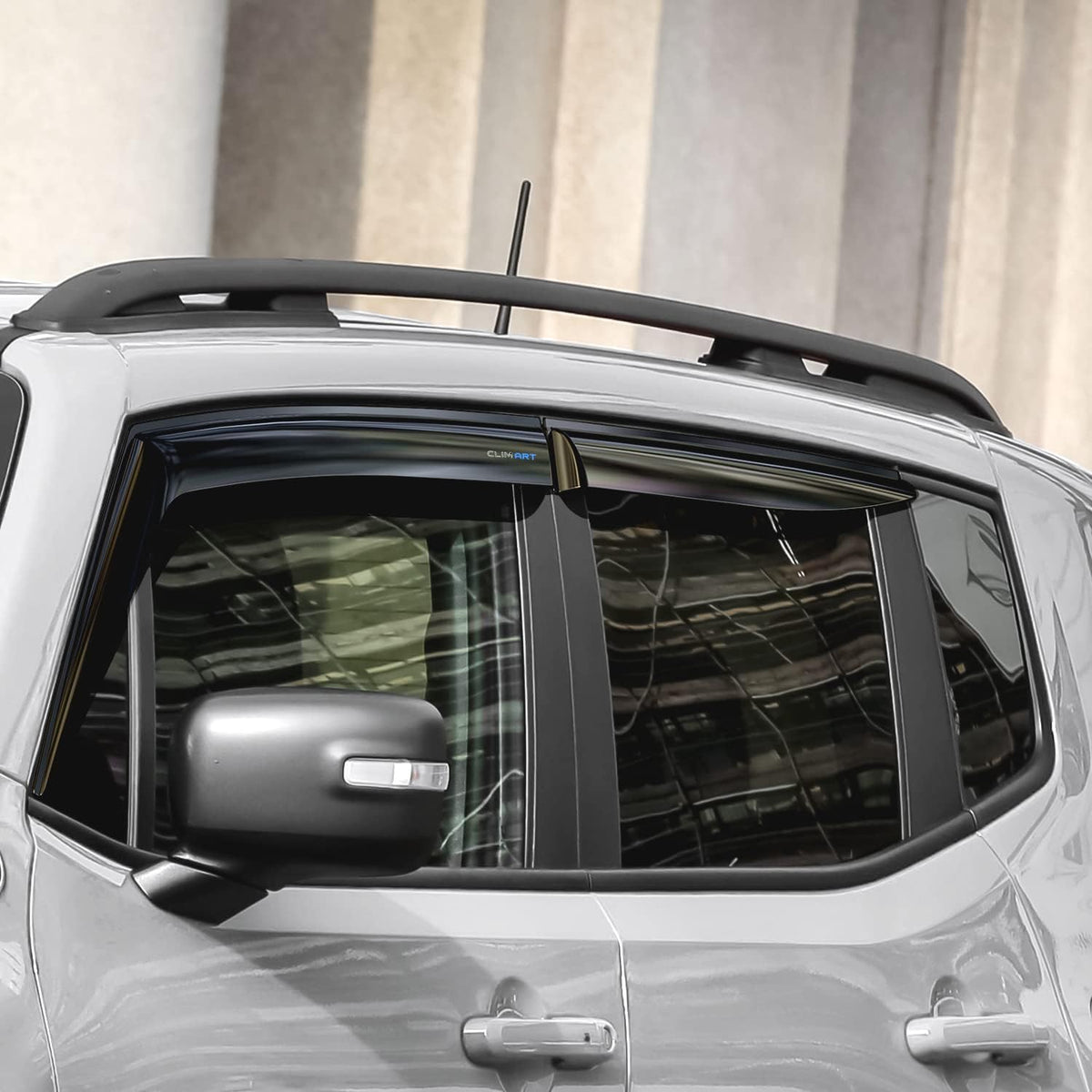 4 pcs Dark Smoke Rain Guards for Jeep Renegade 2015-2022 V140