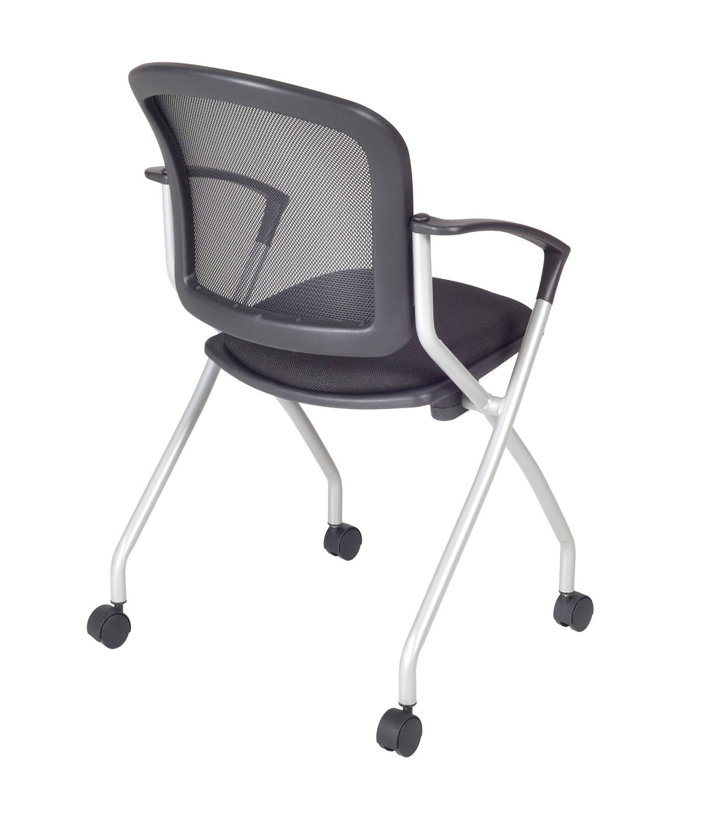 Mocha Walnut Training Table and 2 Nesting Chairs Z36324