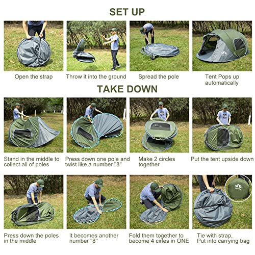 2 Person Waterproof Instant Pop-up Camping Tent I687