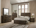 King Bedroom Set 4pc Wooden Furniture A998