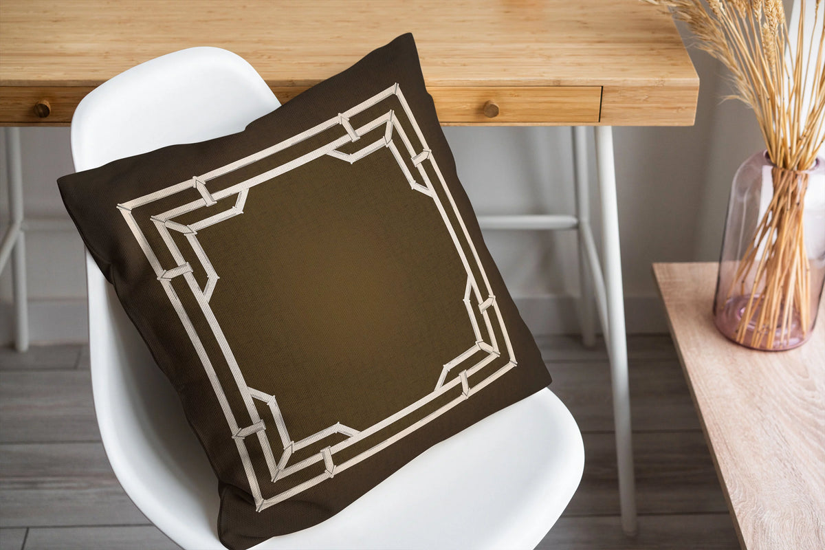 Bamboo Brown Accent Pillow U105060