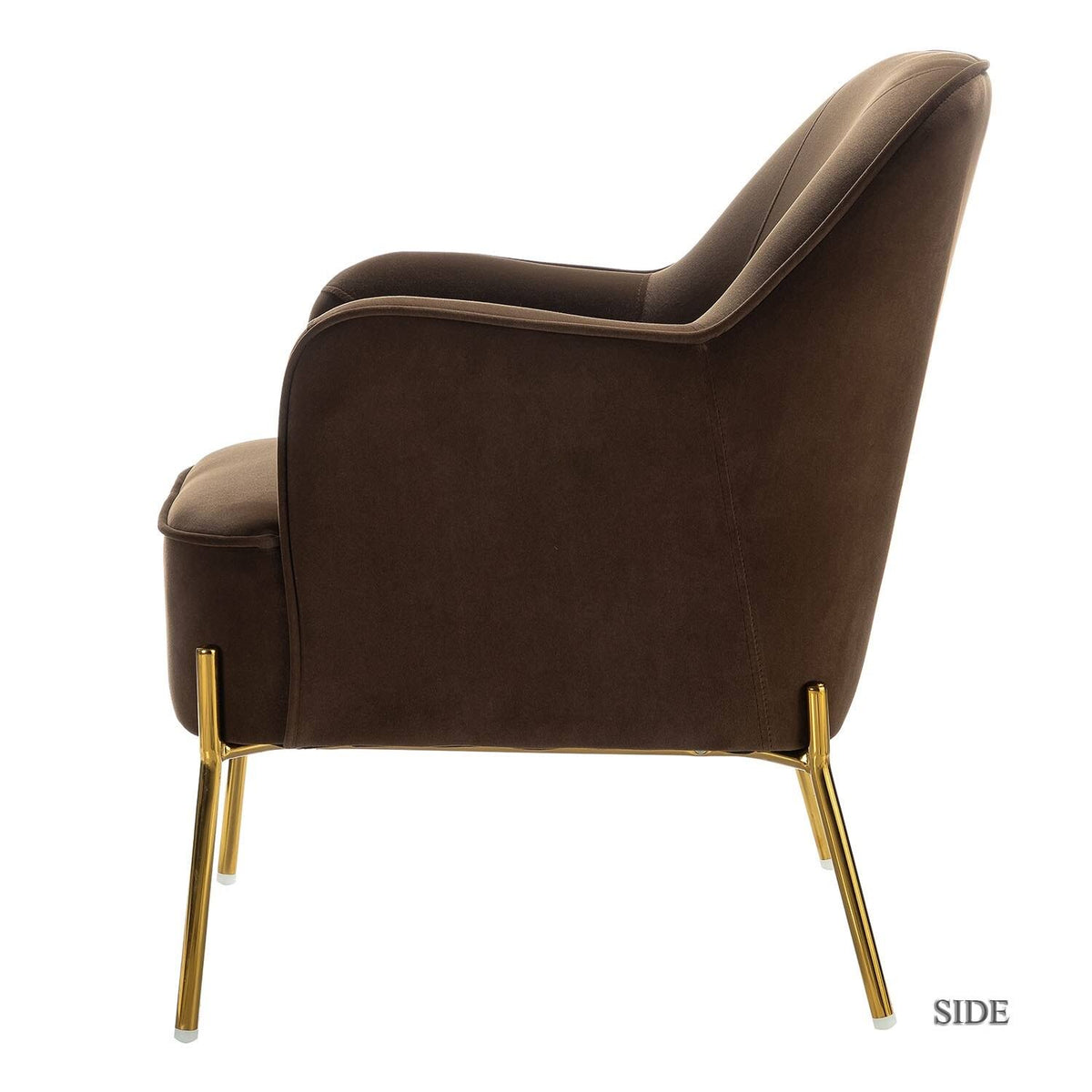 Teal Accent Chair with Gold Legs, Set of 2 K279