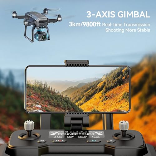 6K UHD Camera Drone with 3-Axis Brushless Gimbal and GPS Smart Control K201608