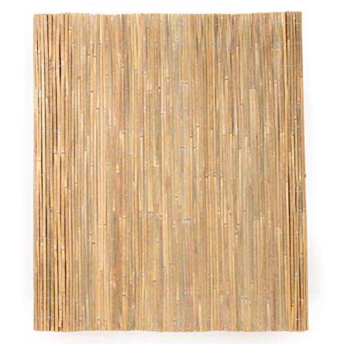 Natural Bamboo Slat Screening Privacy Fence Panel Roll (1.2m x 4m) N39228
