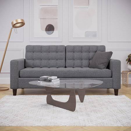 Light Gray Polyester Sofa V448375