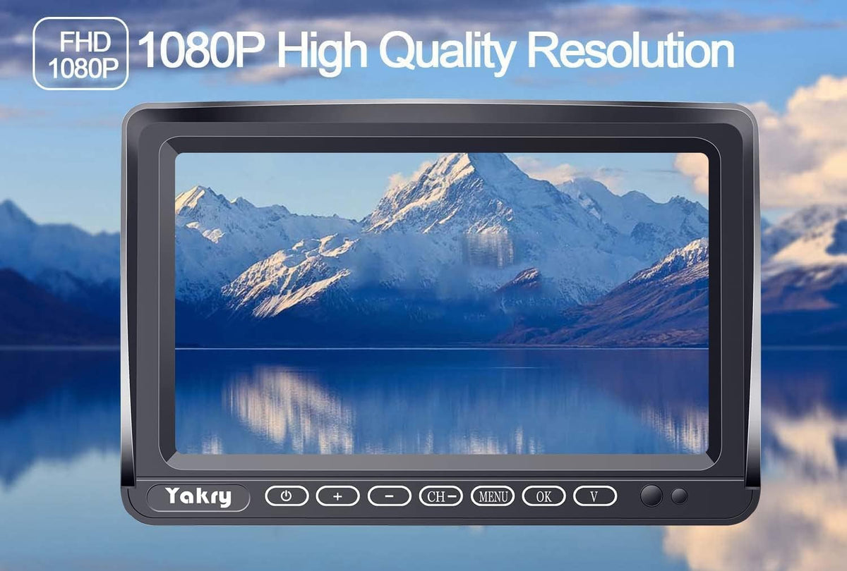 Wireless HD 1080P Backup Camera with 7 Inch Touch Key DVR Monitor W366414