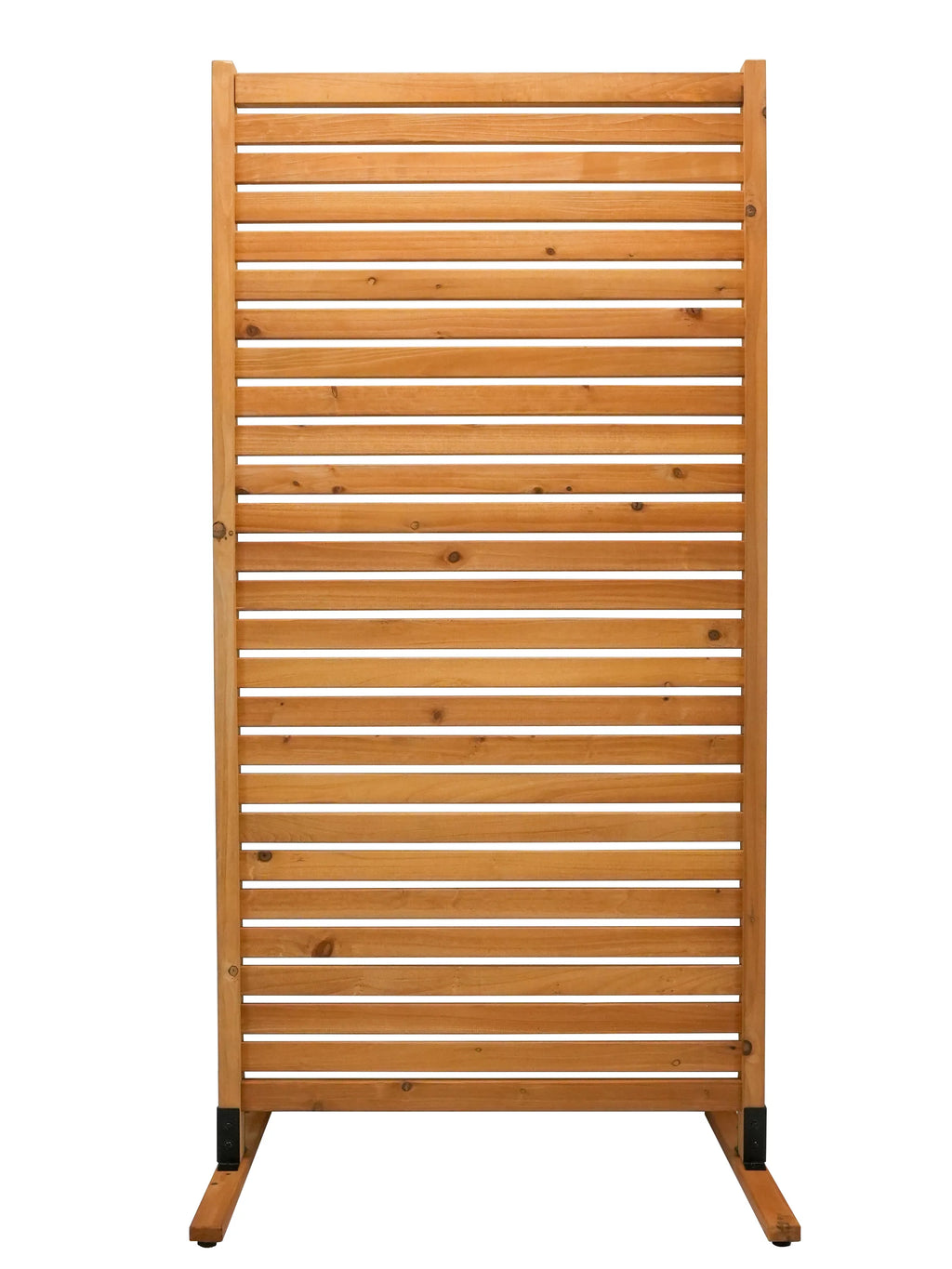 6 ft H x 3 ft W Slatted Wood Privacy Screen Kit (1 Panel) V7050