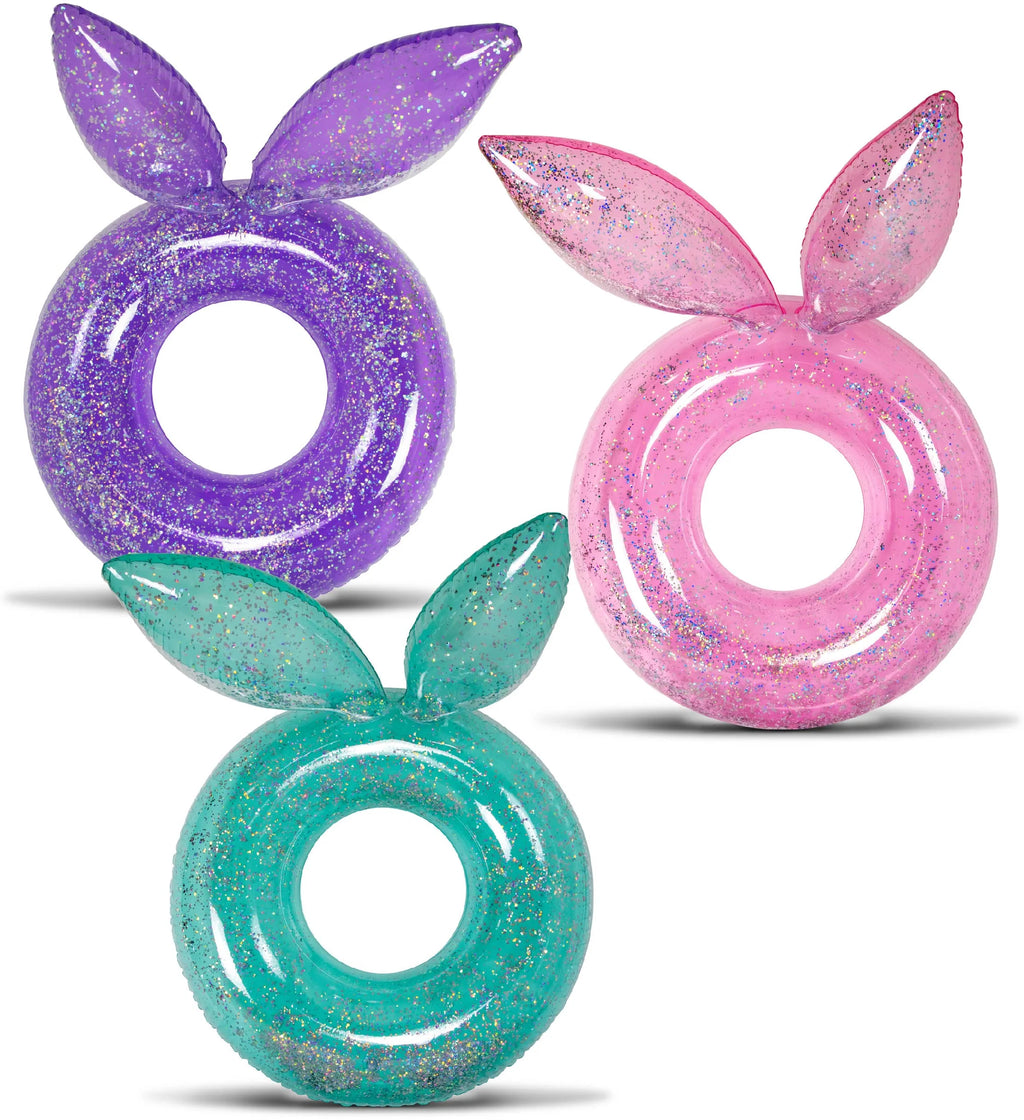 Inflatable Bunny Pool Float Tubes 3 Pack Q14193