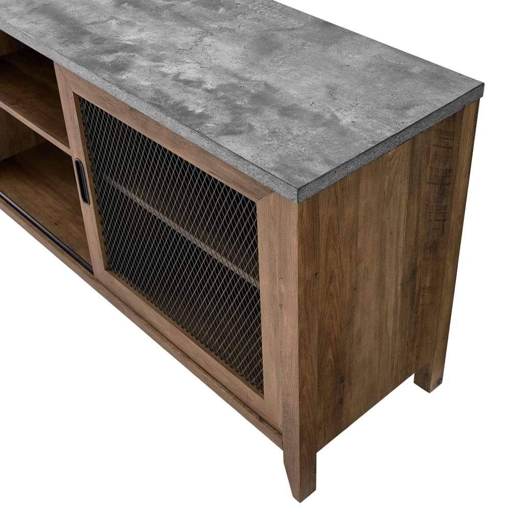 Industrial Sliding Mesh Door TV Console X688
