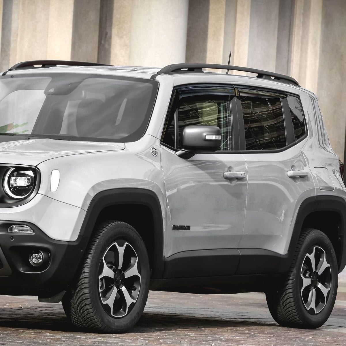 4 pcs Dark Smoke Rain Guards for Jeep Renegade 2015-2022 V140
