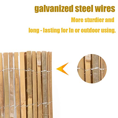 Natural Bamboo Slat Screening Privacy Fence Panel Roll (1.2m x 4m) N39228