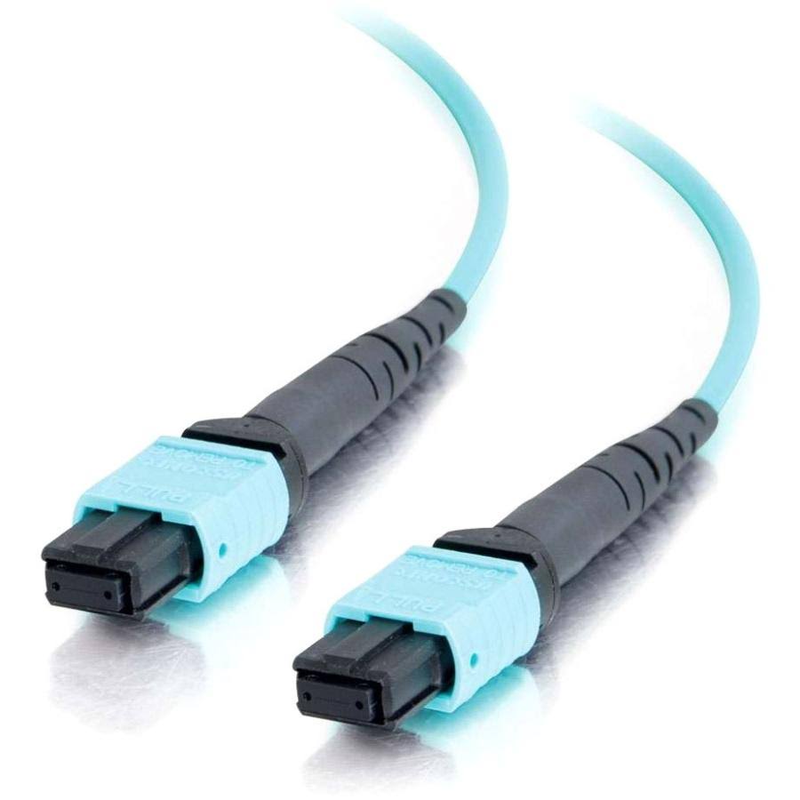 10M MPO to MPO Fiber Array Cable OM4 Plenum Rated Aqua R5692