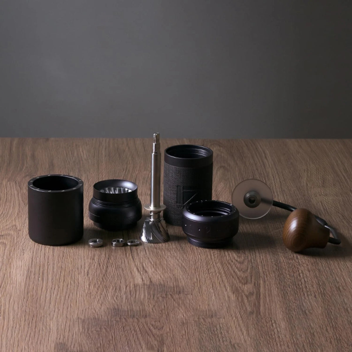 Manual Coffee Grinder Iron Gray Conical Burr Y3483