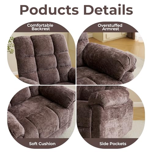 Beige Oversized Power Lift Recliner Chair with Massage and Heat X300