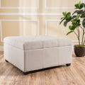 Light Grey Fabric Storage Ottoman S615