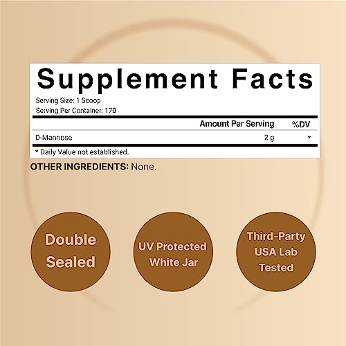 D-Mannose 500mg Capsules 2000mg Per Serving 240 Veggie Capsules Cranberry Extract 400mg H839