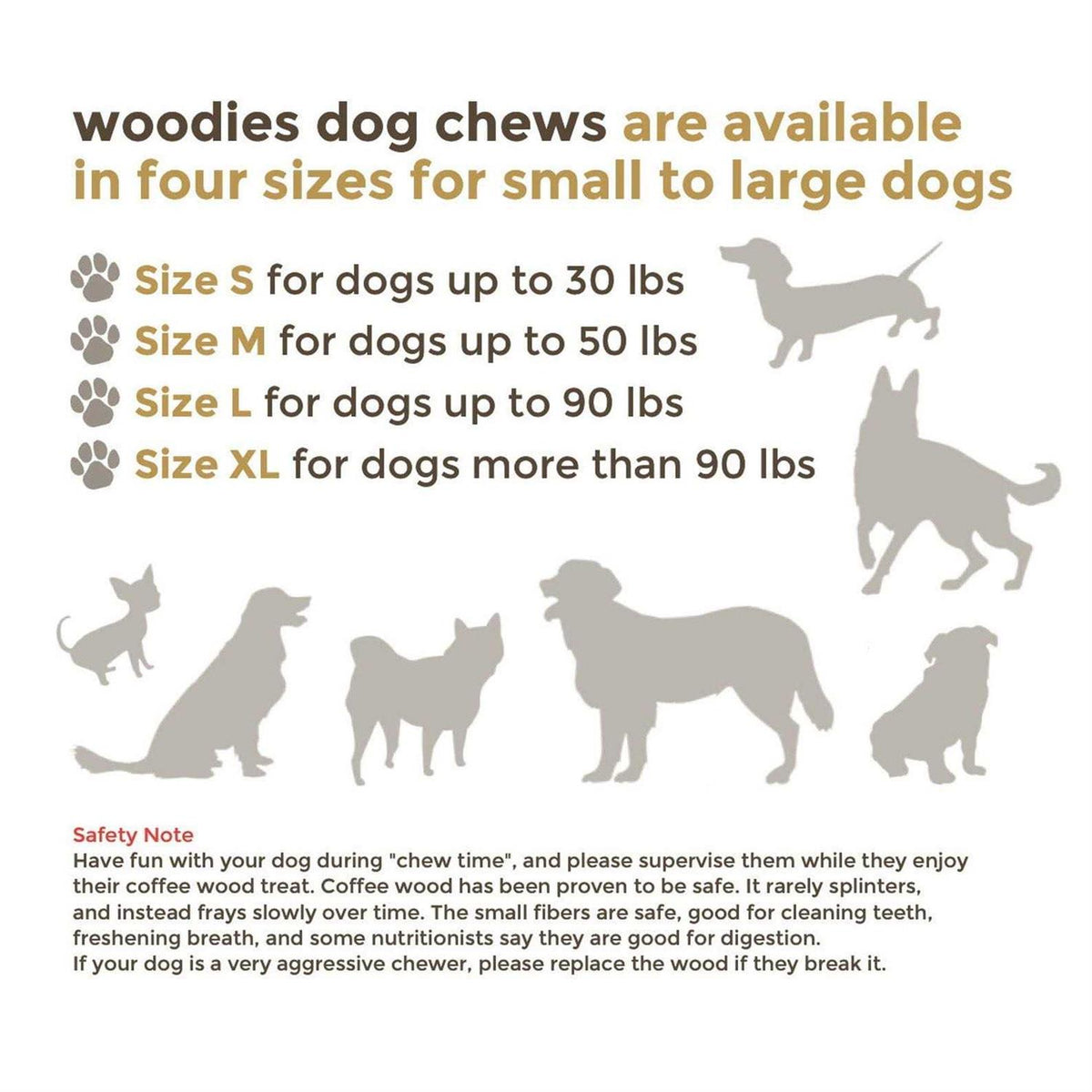 All-Natural Coffee Wood Dog Chew Toys V915399