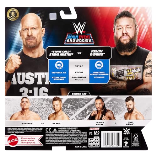 WWE Main Event Championship Showdown 2-Pack Action Figures & Accessory C7800