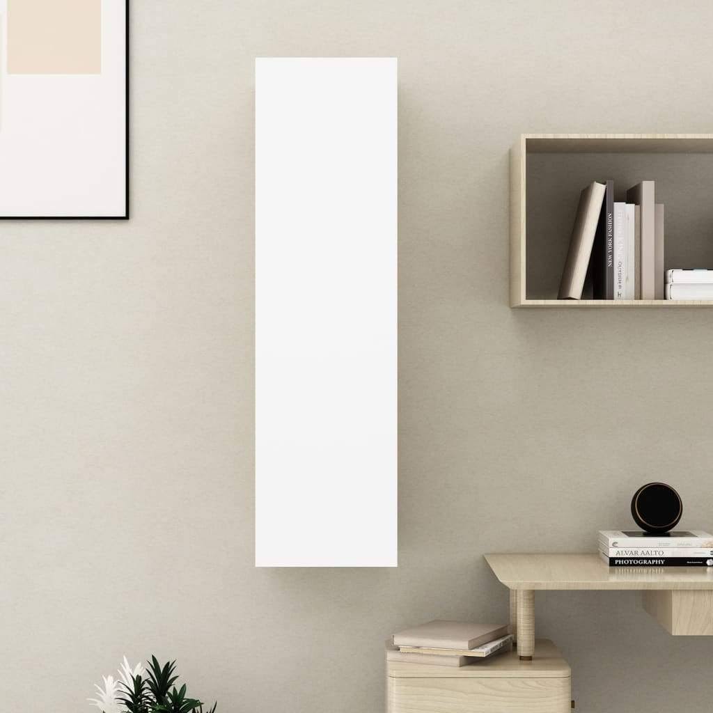 White and Sonoma Oak Chipboard TV Cabinet H8275