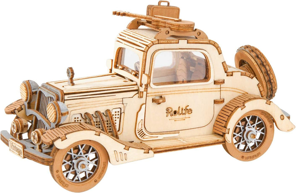 3D Wooden Puzzle Retro Car Model Q144