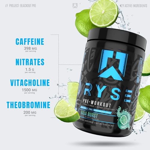 25 Servings Pre Workout with Caffeine (Baja Burst) V693025