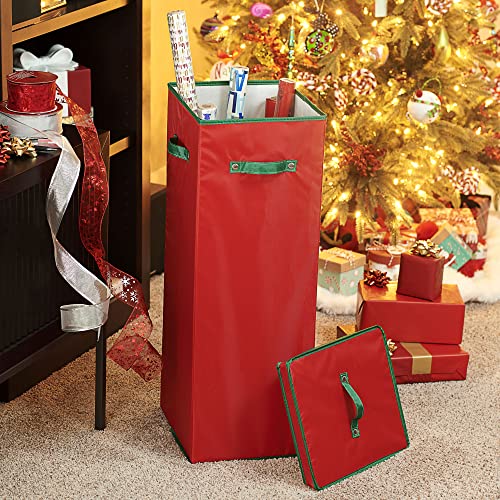 Medium Red Christmas Tree Ornament Storage Box B5756