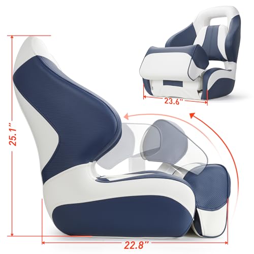 Yellowish-Brown/Black Flip Up Boat Bucket Seat Z30268