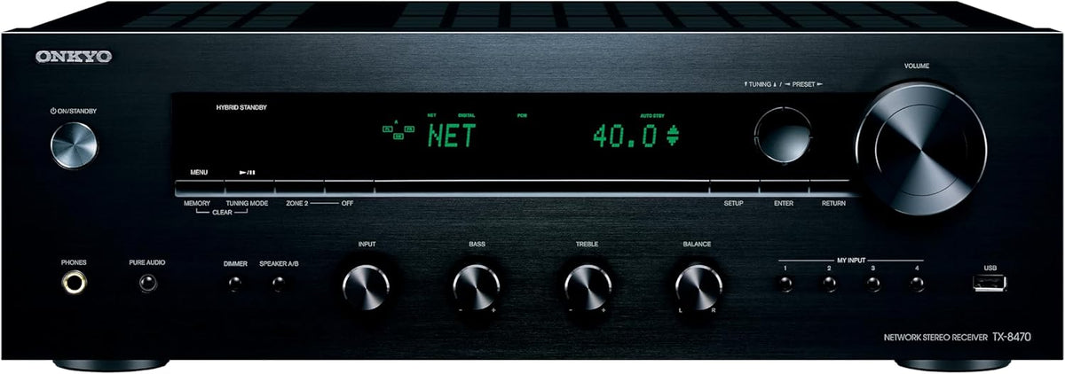 2 Channel Stereo Receiver with Wi-Fi, Bluetooth, Phono T63047