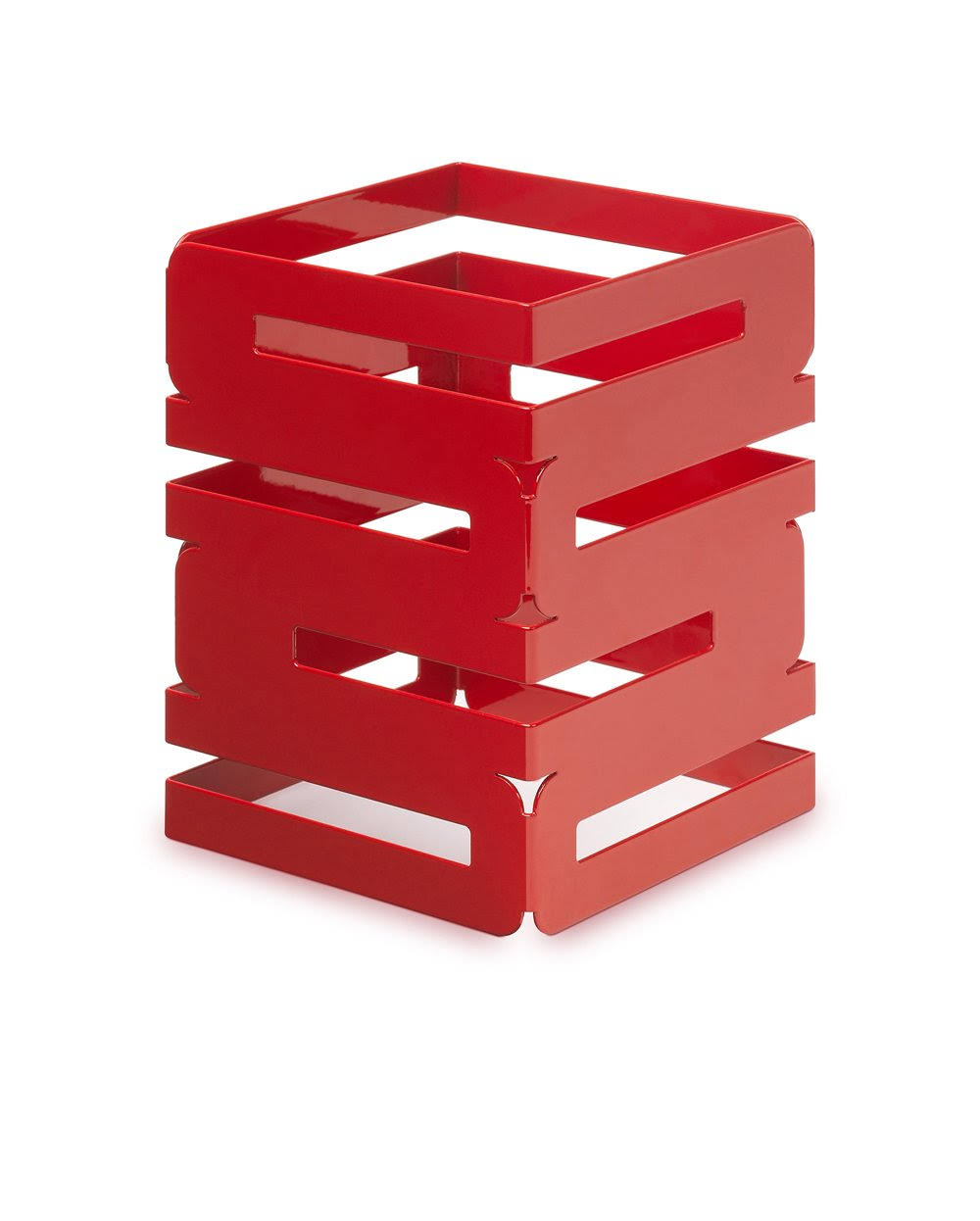 8in Square Multi-Level Steel Riser Red Gloss H3131