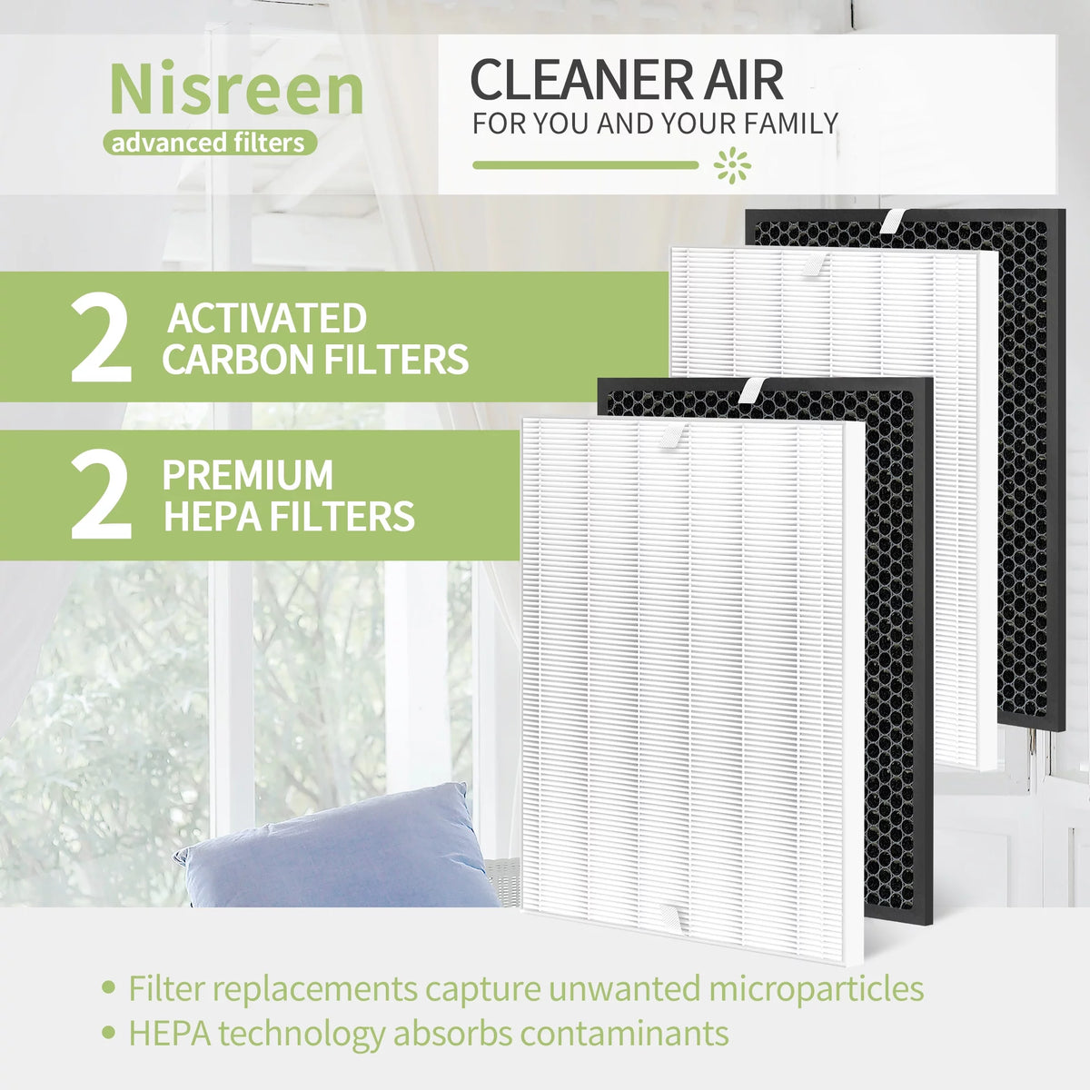 2 Sets H13 HEPA and Activated Carbon Filters K898387