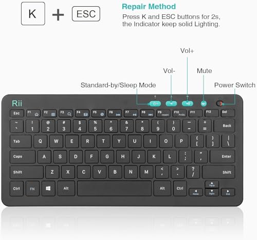 2.4 Gigahertz Ultra-Slim Wireless Keyboard and Mouse Combo (Black) V7509