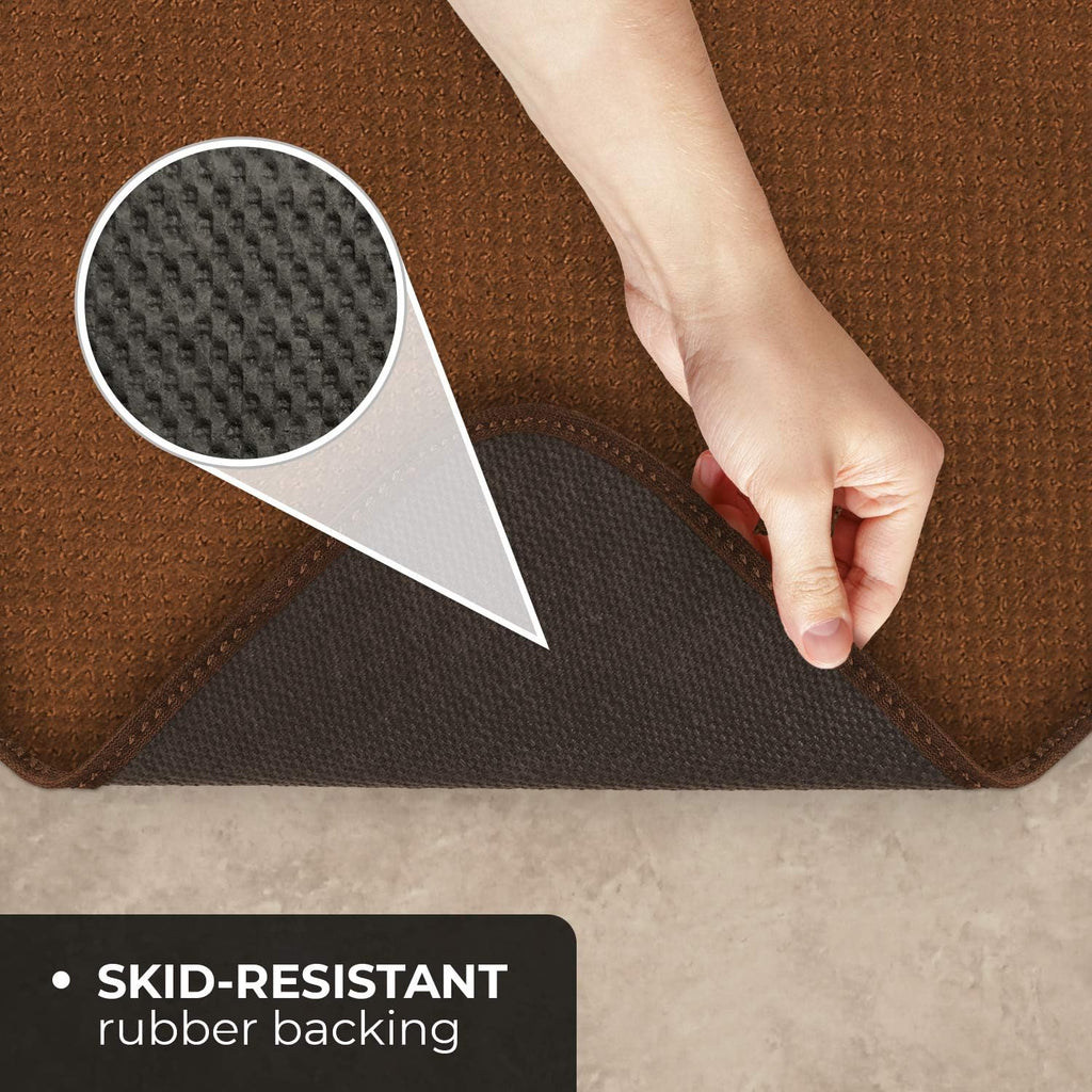 Skid-Resistant Carpet Runner Toffee Brown 8 Feet X 27 Inches N2204