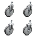 6 inch Thermoplastic Rubber Swivel Caster Set B237586